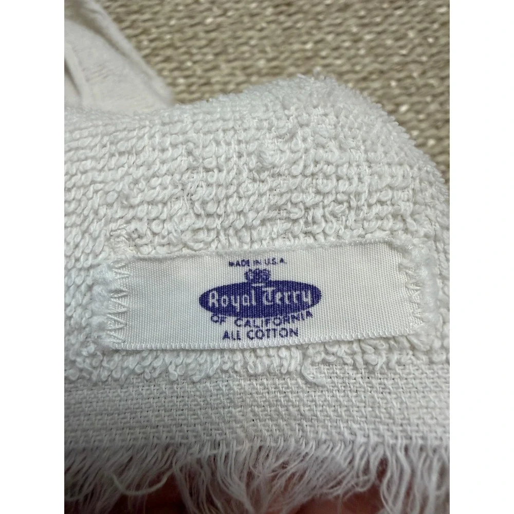 Vintage Royal Terry of California Pink Rose Floral Cotton Hand Towel cottagecore
